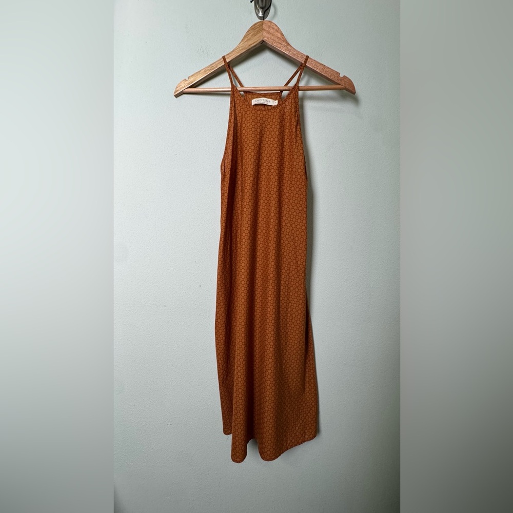 Christy Dawn Rust Orange Midi Slip Dress